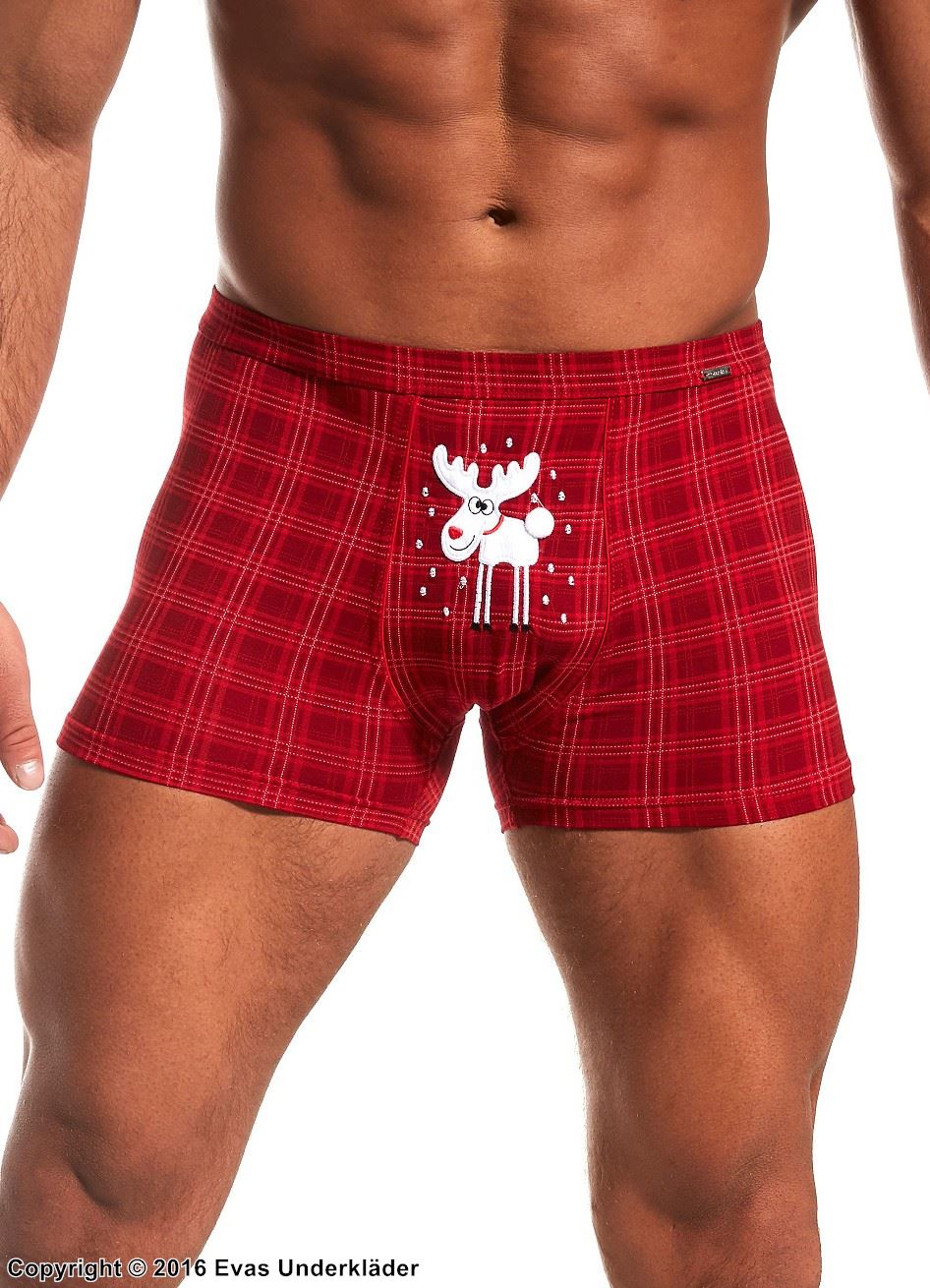 Boxershorts, reinsdyr, Juletema